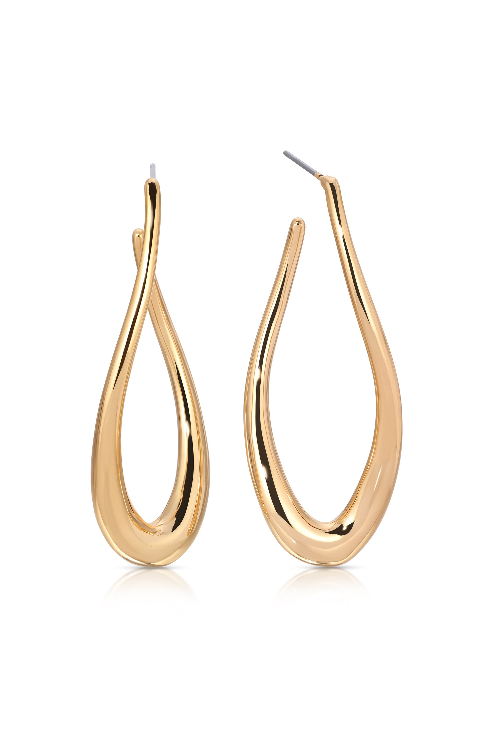 Stylish Oblong Abstract Hoop Earrings for Women - Trendy Geometric Dangle Earrings - Perfect for Parties, Date Nights & Everyday Wear