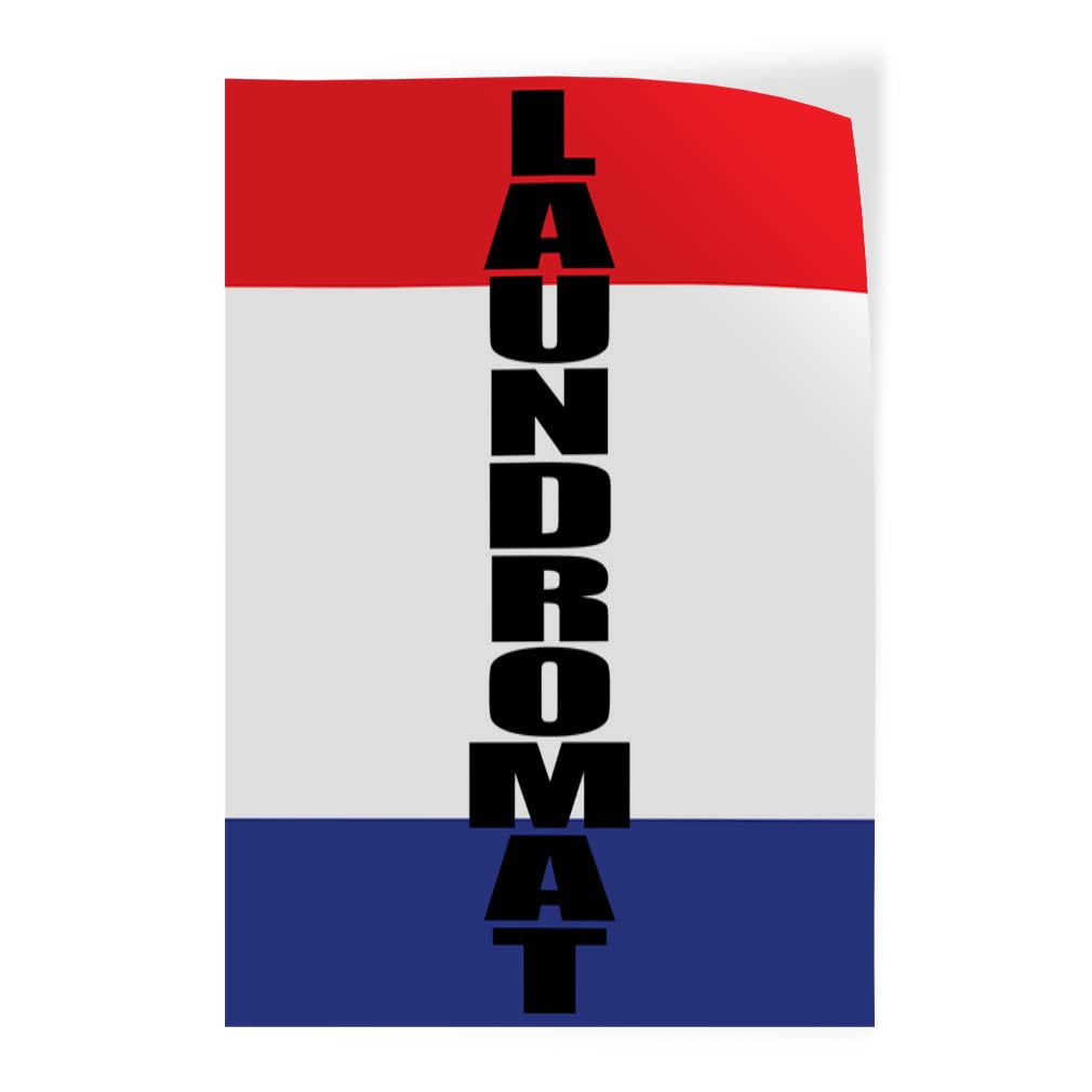 Vertical Vinyl Door Decals & Stickers - Multiple Sizes (14x20 Inches) for Laundromat, Industrial Use, Luggage & Car Bumpers - Durable Business Signage for Commercial & Personal Applications