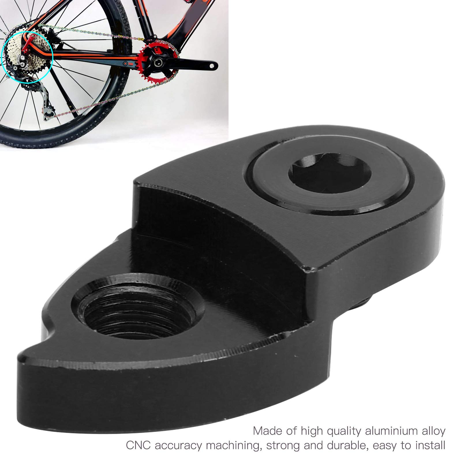 Bicycle Rear Derailleur Hanger & Extension Tail Hook - Black Wheel Teeth Upgrade for MTB/Road Bikes | Perfect for Gear Shifting & Drivetrain Optimization