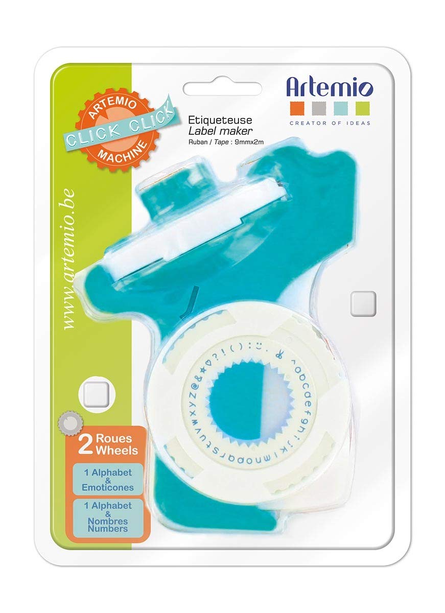 Artemio 14cm Large Label Maker with Click Mechanism - Pink | Perfect for Office Organization, School Supplies & Home Labeling Needs