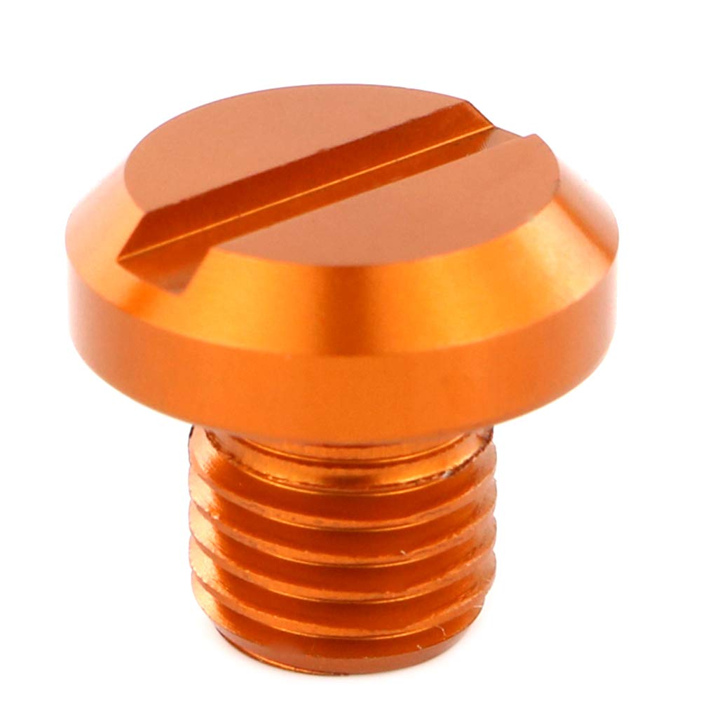 Xitomer 4PCS M10x1.25 Aluminum CNC Mirror Hole Plugs - Orange - Universal Fit for Motorcycle, ATV, Car, Boat Accessories - Perfect for Customization & Protection