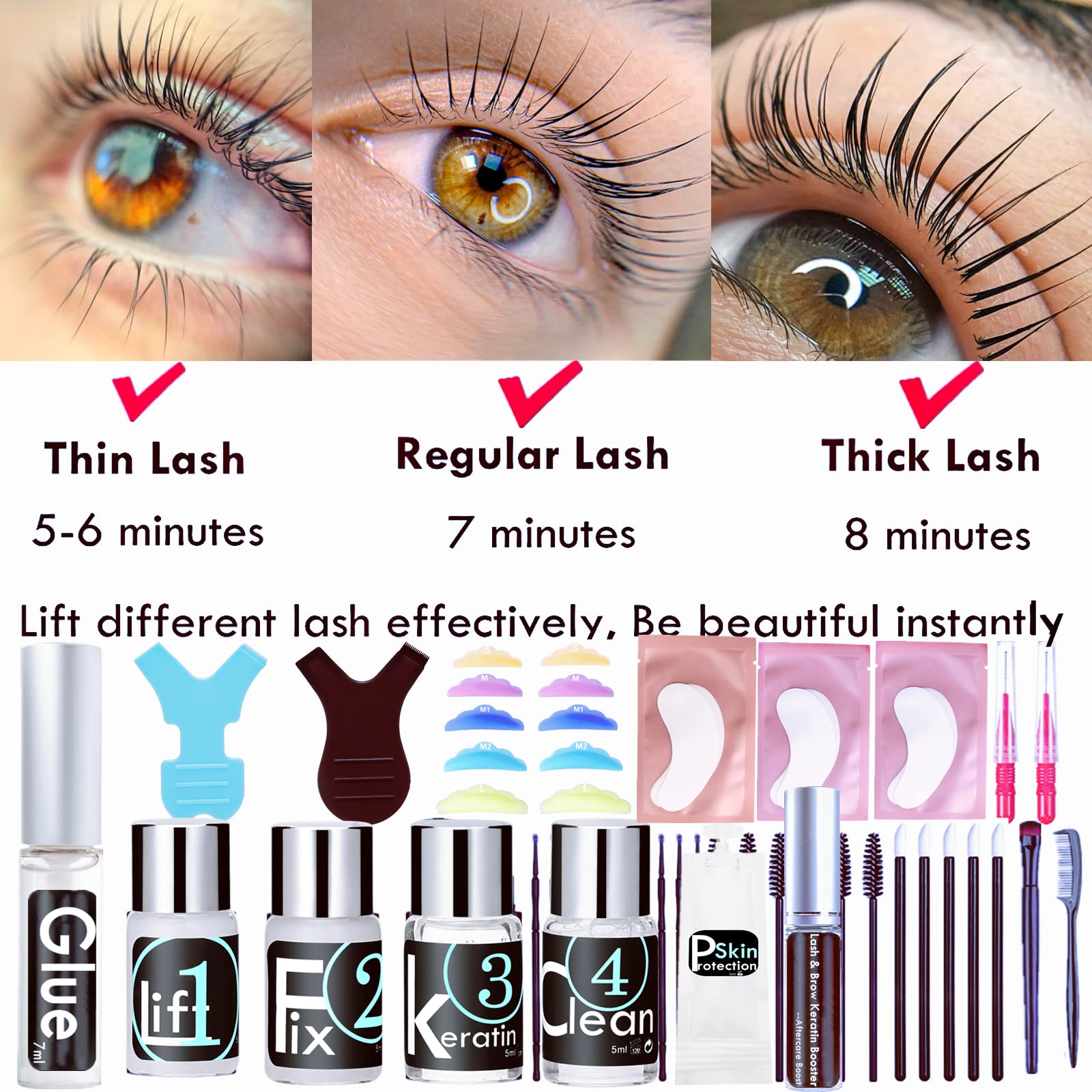 Professional Lash Lift & Brow Lamination 2-in-1 Kit - DIY Eyelash and Eyebrow Perming Solution for Home or Salon Use - Long-Lasting Volume for 6 Weeks (5ml Portable Size, 10 Applications) - Perfect for Bridal Makeup, Special Occasions, and Everyday Glam