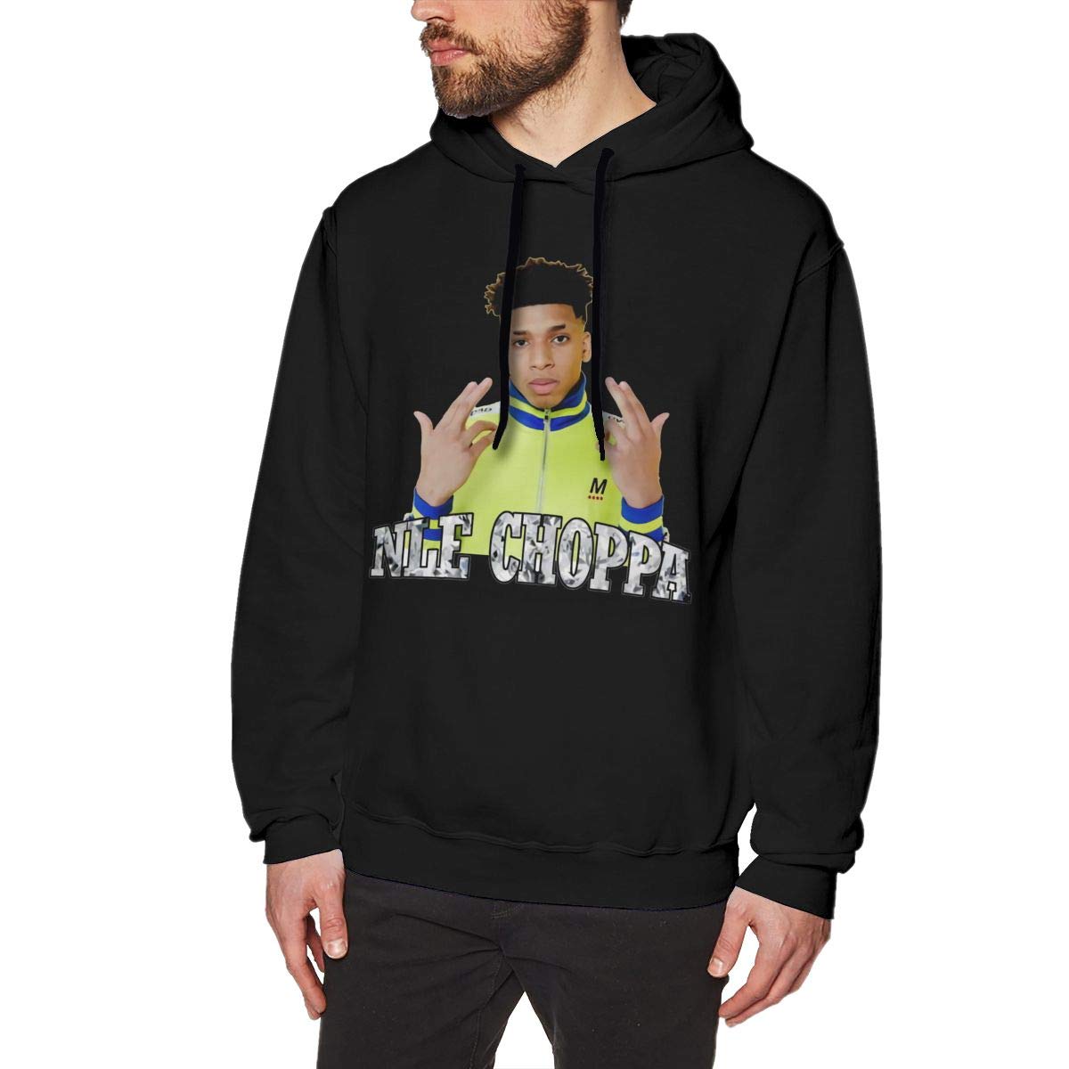 NLE Choppa Men's Hoodie Sweatshirt - Classic Long Sleeve Pullover with Hood - Streetwear Fashion for Casual Wear, Gym & Outdoor Activities