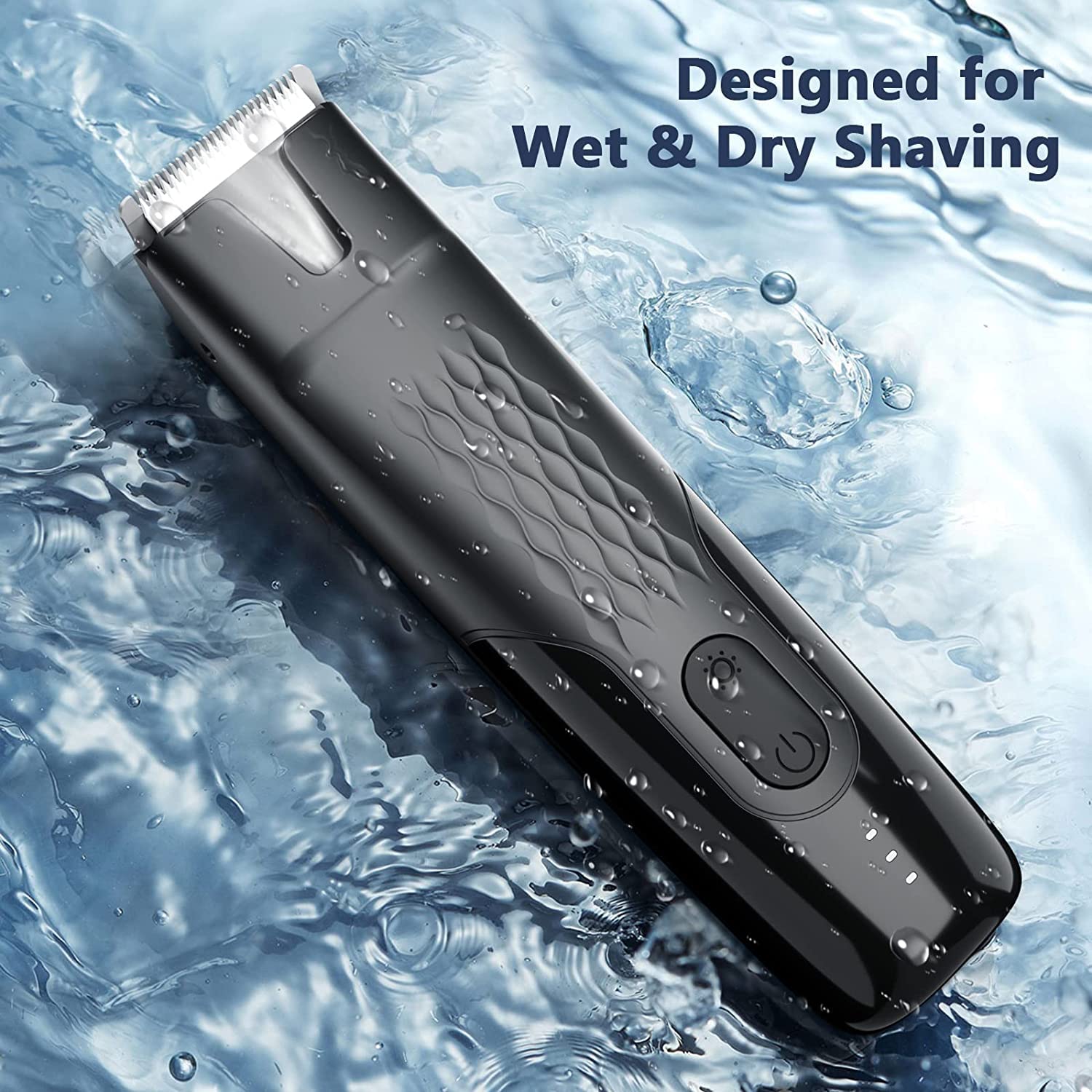 Electric Body Shaver for Men - Waterproof USB Rechargeable Body Trimmer with LED Light | Full Body Grooming Kit for Beard, Chest, Back & Pubic Hair | Perfect for Travel, Gym & Home Use