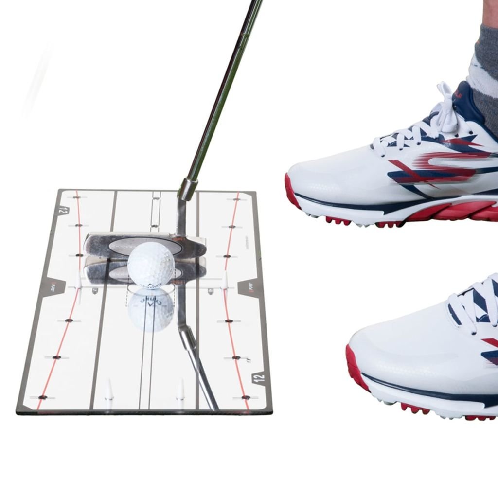 Pure2Improve Golf Putting Mirror - Perfect Your Putting Stroke & Alignment | Practice Aid for Indoor & Outdoor Golf Training | Ideal for Home, Office, or Backyard Use