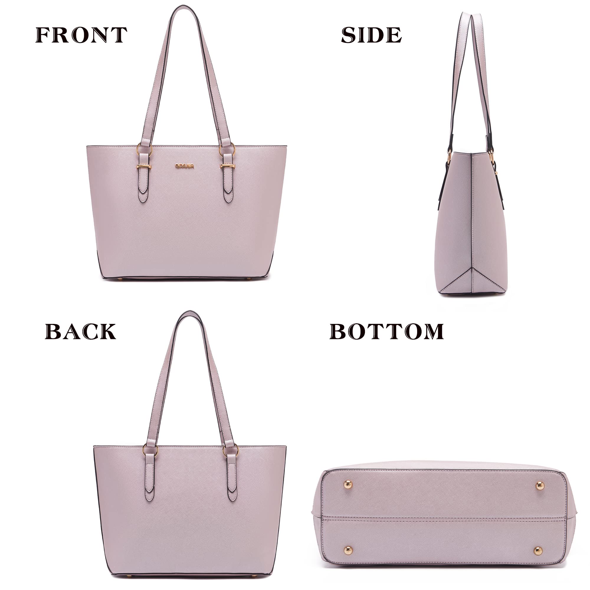 Stylish Women's Purse and Wallet Set - Work Tote Satchel Handbag with Shoulder Strap & Top Handle - Matching Leather Wallet for Office, Travel & Daily Use