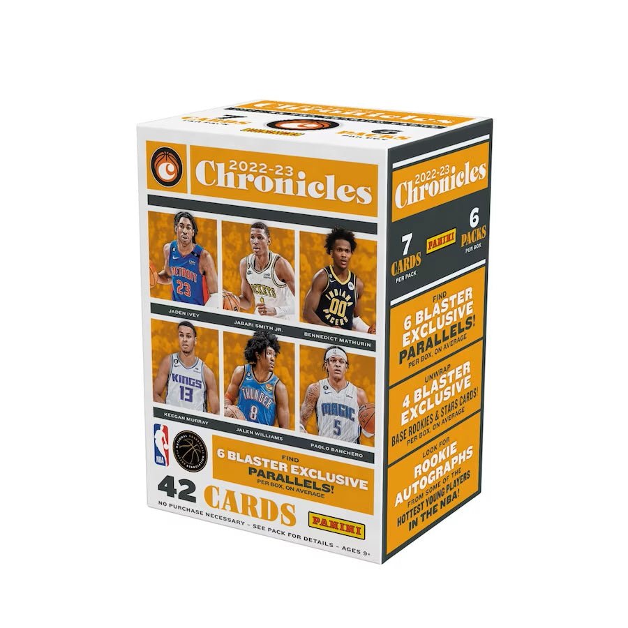 2022-2023 Panini Chronicles NBA Basketball Trading Cards Blaster Box - Collectible Cards for Fans, Investors & Gift Giving - Perfect for Game Nights, Sports Memorabilia Collections & NBA Enthusiasts
