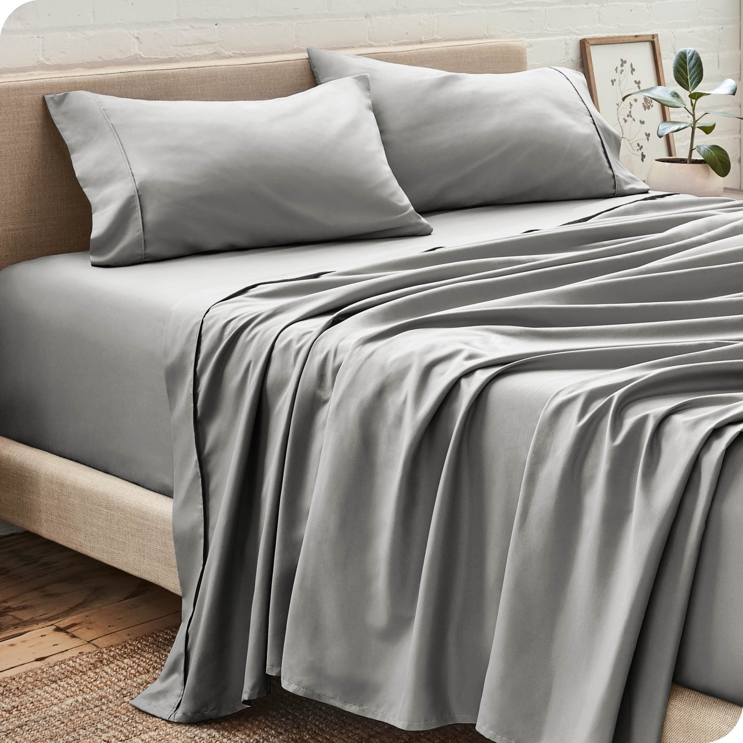 Bare Home King Sheet Set - 1800 Thread Count Ultra-Soft Microfiber Bed Sheets - Double Brushed for Extra Comfort - Deep Pocket Fits Mattress Up to 18