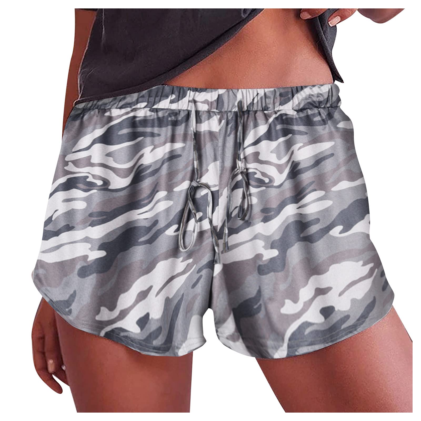 Women's Casual Drawstring Shorts - Summer Printed Elastic Waist Shorts & Pants | Perfect for Beach, Yoga, Travel & Lounge Wear