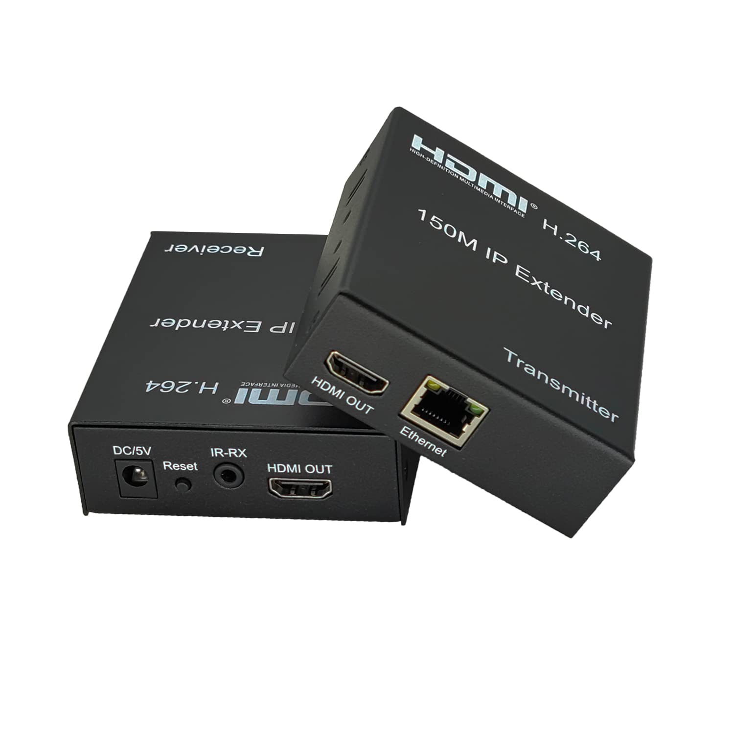 Digital HDMI Extender Over Cat5e/6 - Uncompressed Full HD 1080p 60Hz | HDMI Over Ethernet Cable Up to 495ft | Supports IR Remote Control & HDMI Loop Out | Perfect for Home Theater, Conference Rooms & Gaming Setups