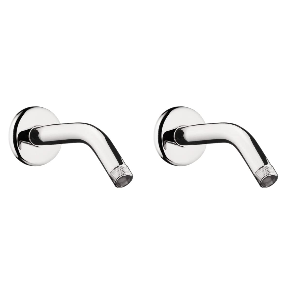 2 Pack Cabilock Shower Arm and Wall Mount Faucet Converter - Stainless Steel Shower Head Extension Arm with Flange for Bathroom & Spa Upgrade
