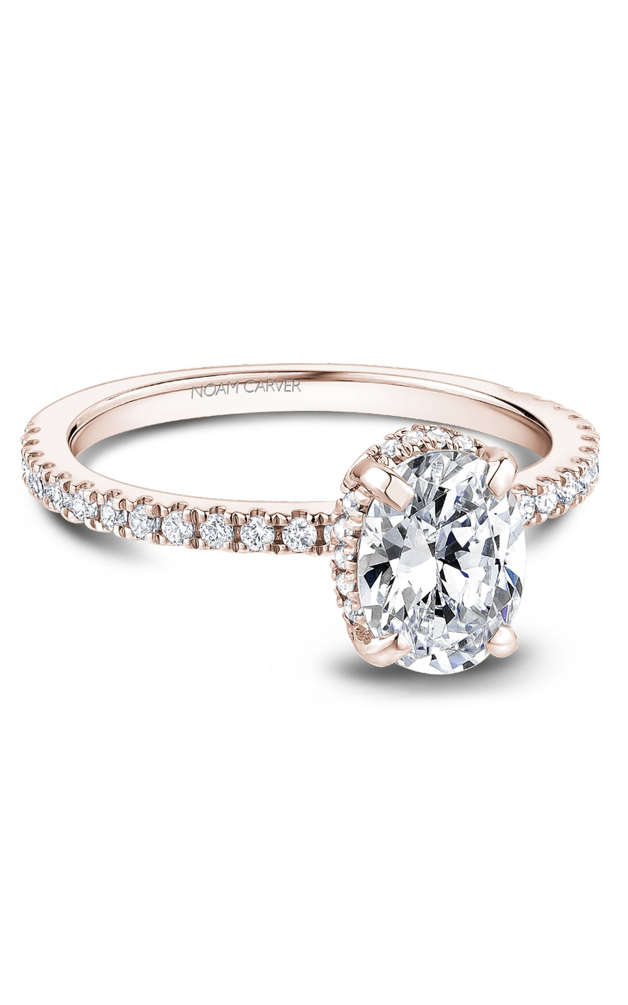 Noam Carver B264 01RA Bridal Engagement Ring - 14K White Gold Diamond Wedding Ring for Women, Perfect for Proposals, Anniversaries & Romantic Occasions