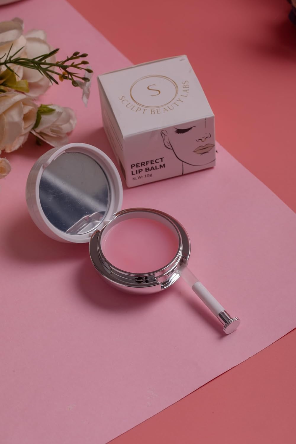 Best Hydrating Lip Balm with Rose Oil & Vitamin E - Moisturizes & Shines Dry Lips - Perfect for Daily Lip Care & Winter Protection - Pink Tinted Lip Moisturizer