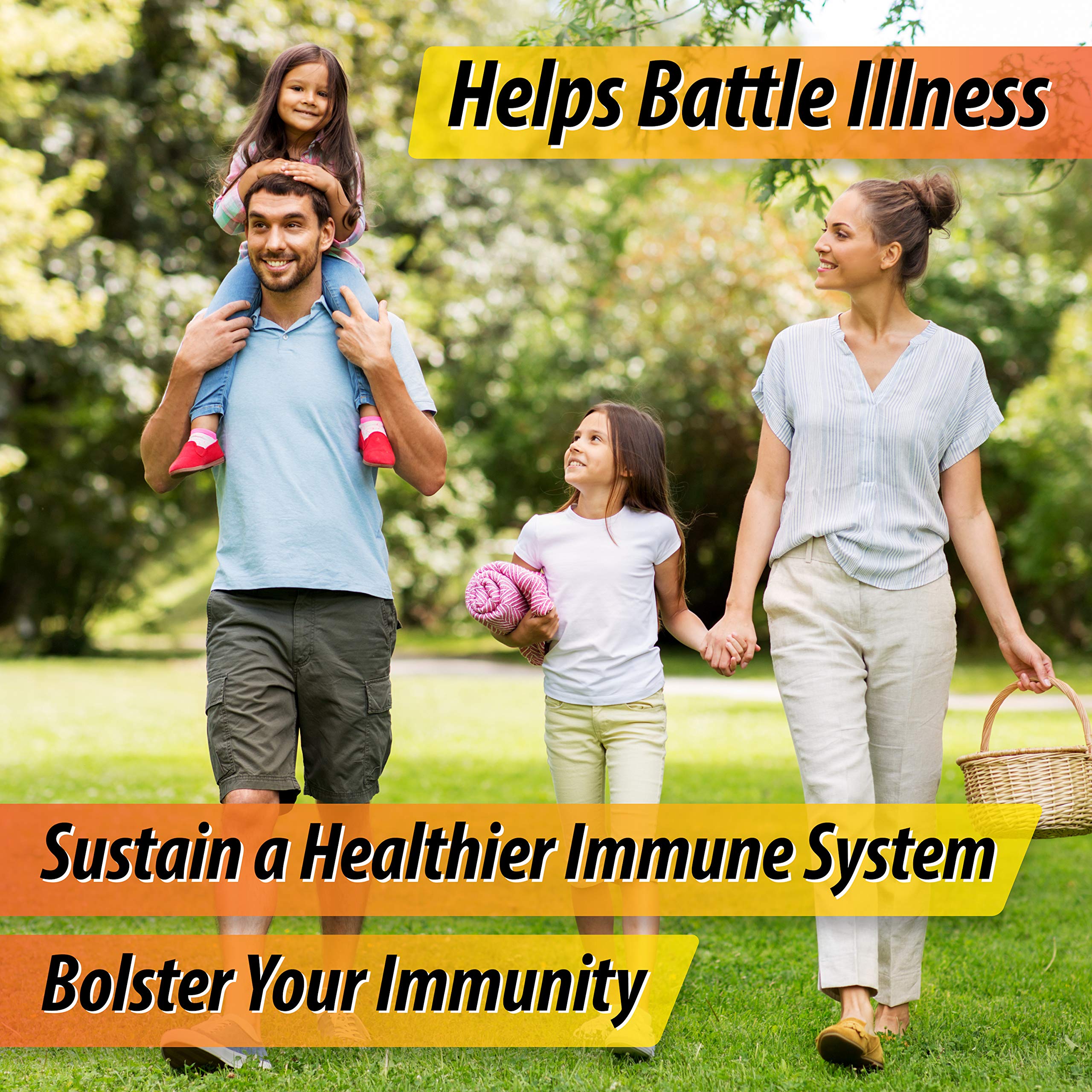 Vitamin C & Echinacea Gummies for Immune Support - Powerful Antioxidant Supplement with 60 Gummies (30 Servings) - Boost Immunity During Cold Season & Travel
