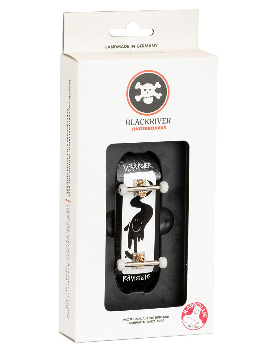 Blackriver Fingerboard Complete - Professional Finger Skateboard with Smiling River Graphic | Perfect for Skateboarding Enthusiasts & Collectors | Great for Indoor Practice & Office Desk Fun
