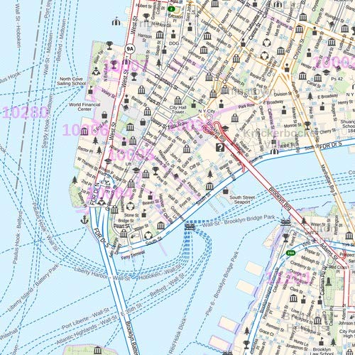 New York City Inner Metro Laminated Wall Map - 48