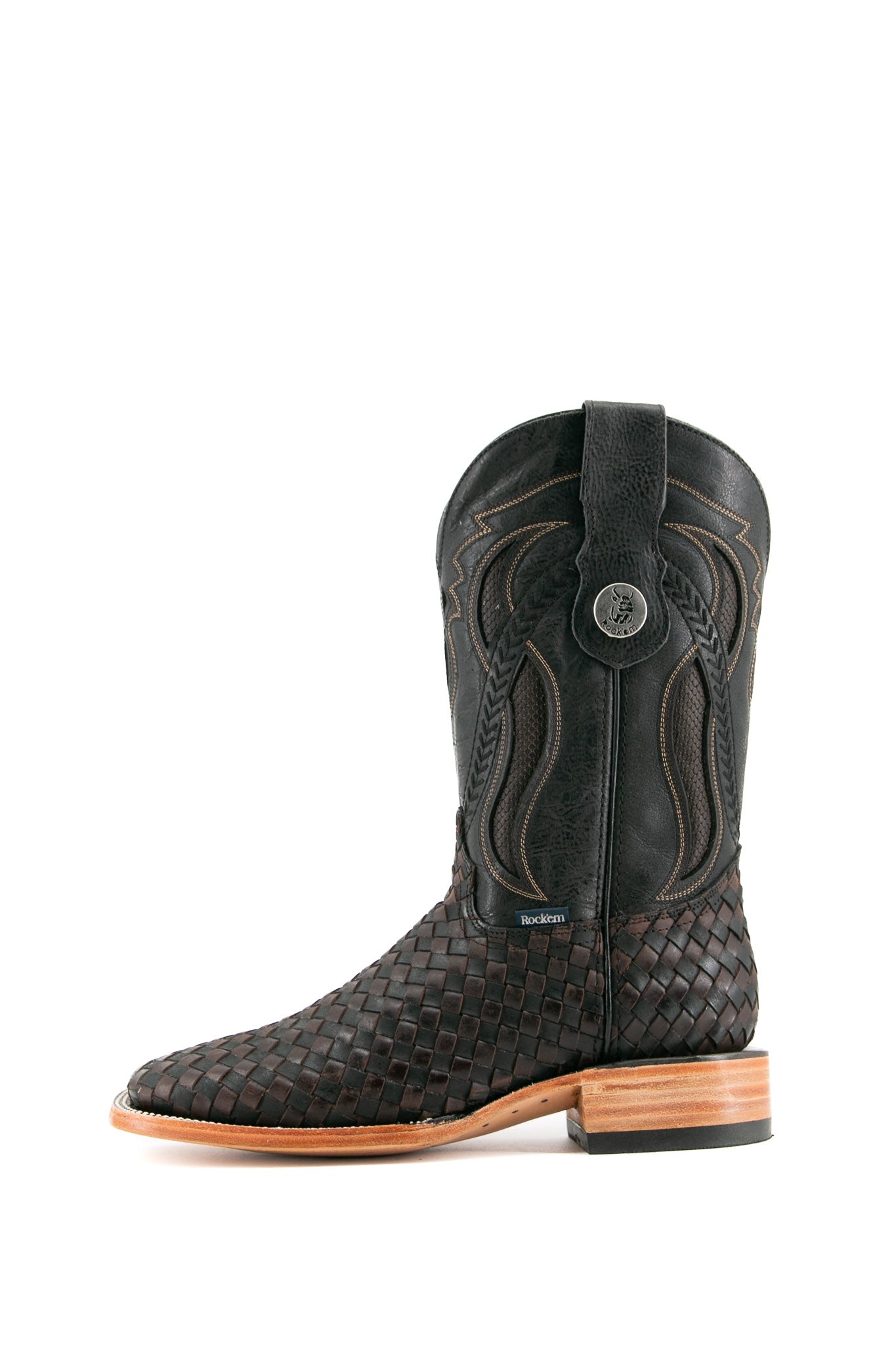 Handmade Serbia Woven Square Toe Cowboy Boots for Men & Women - Western Style Leather Ankle Boots for Country Dancing, Rodeo & Outdoor Adventures