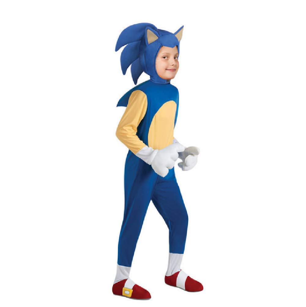 Quenny Halloween Kids Sonic the Hedgehog Costume Set - 2 Piece Blue Hedgehog Outfit for Boys & Girls - Perfect for Halloween Parties, Cosplay & Dress-Up