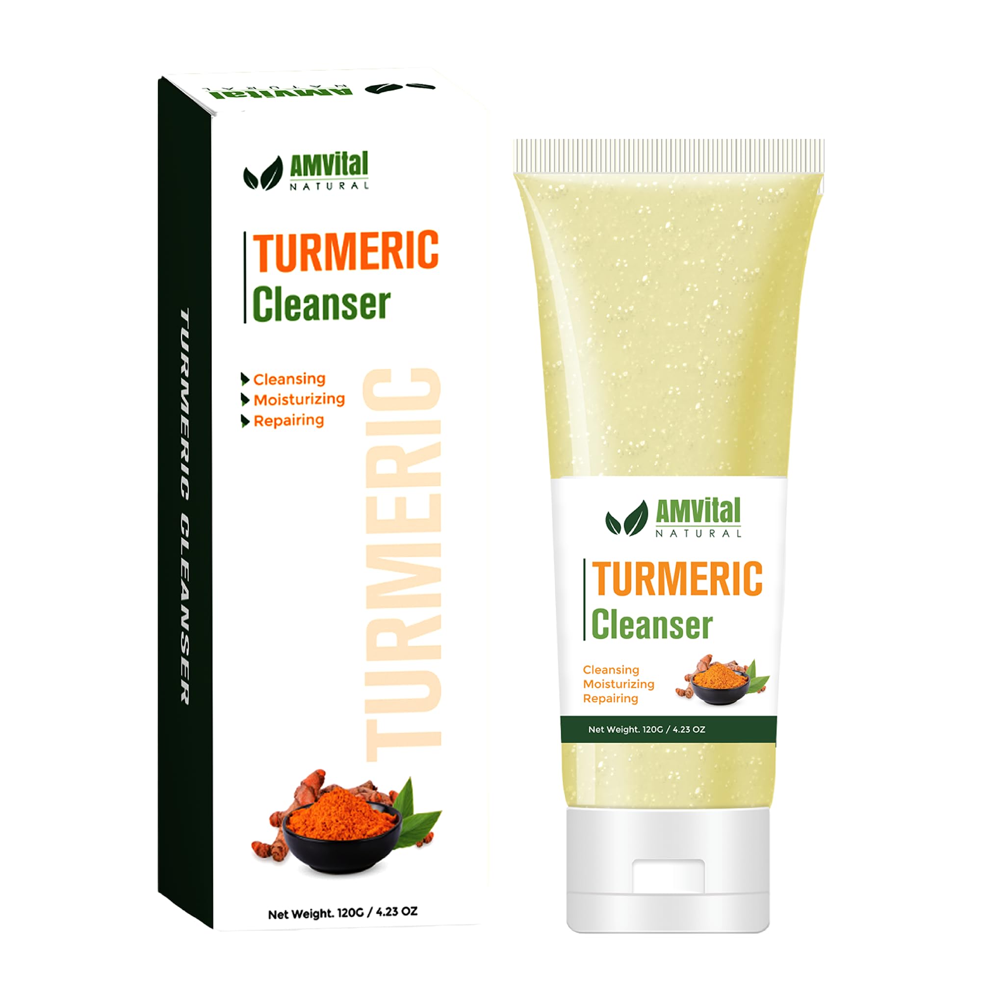 Turmeric Face Wash for Acne & Brightening - Natural Gentle Daily Cleanser with Organic Ingredients - Perfect for Sensitive Skin & Morning Skincare Routine