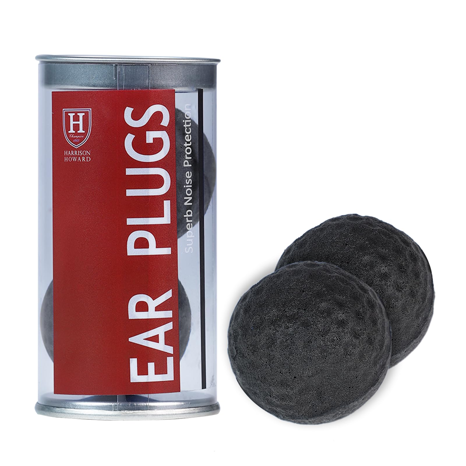 Harrison Howard EaseFit Equestrian Earplugs - 4cm Noise Reducing Foam Ear Plugs for Horses (2 PCS, Mars Black) - Perfect for Riding, Training & Show Environments
