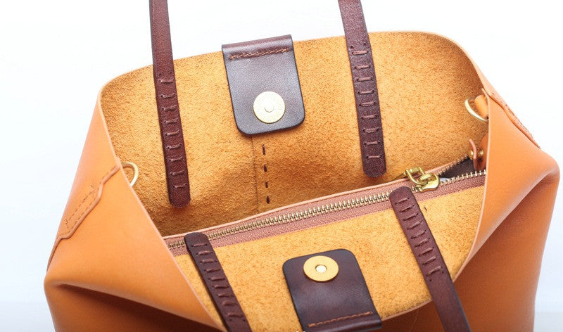 Stylish Multifunctional Handmade Leather Handbag for Women - Perfect for Work, Travel, and Everyday Use
