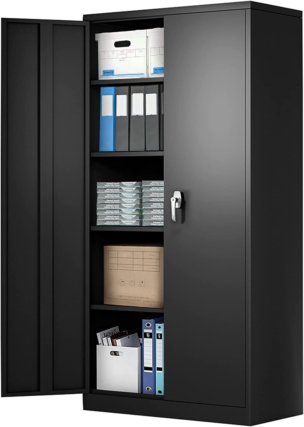 Metal Storage Cabinet with Locking Doors - 72
