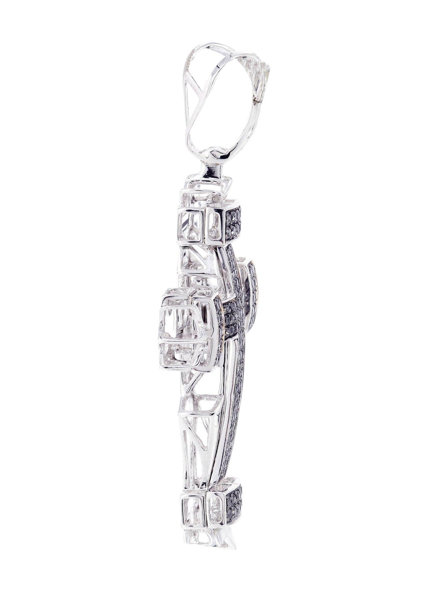 1.01 Carat Diamond Cross Pendant Necklace - 7.58 Grams Solid Gold Religious Jewelry for Women & Men - Perfect for Baptism, First Communion & Wedding Gifts