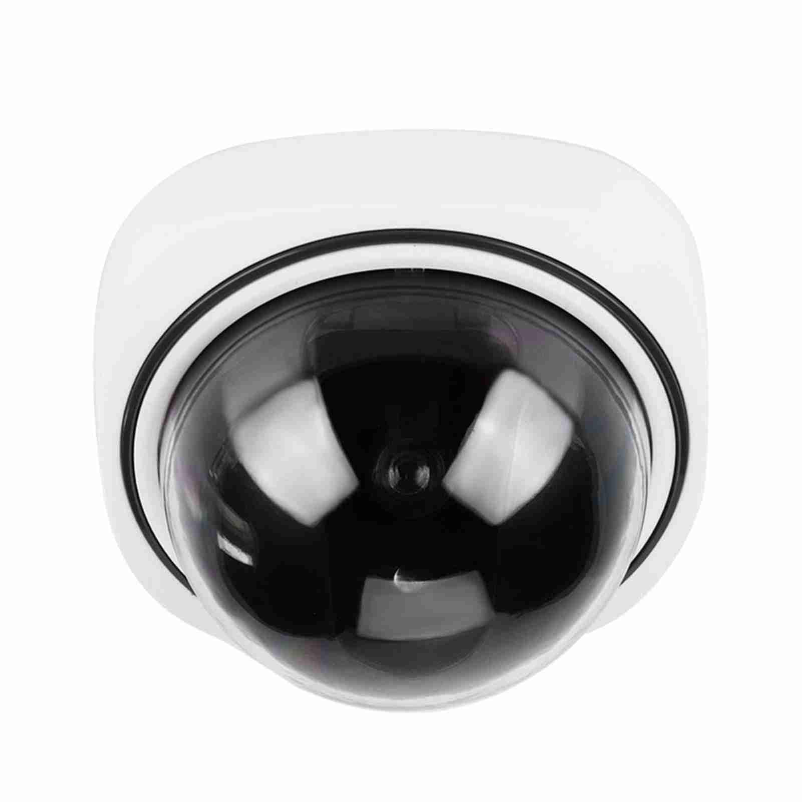 Fake Security Camera Wireless - Indoor Outdoor Dummy Dome Surveillance Camera for Home & Office - Deter Burglars with Realistic Video Simulation (Ideal for Stores, Garages, and Apartments)