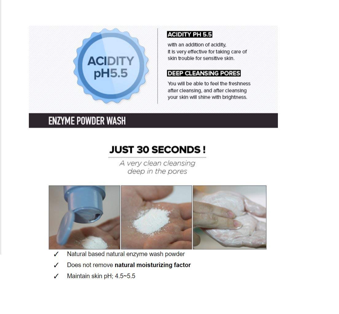 Serment Enzyme Acne Face Wash Powder - Hypoallergenic Cleanser for Sensitive Skin | Pore Purifying & Acne Prevention