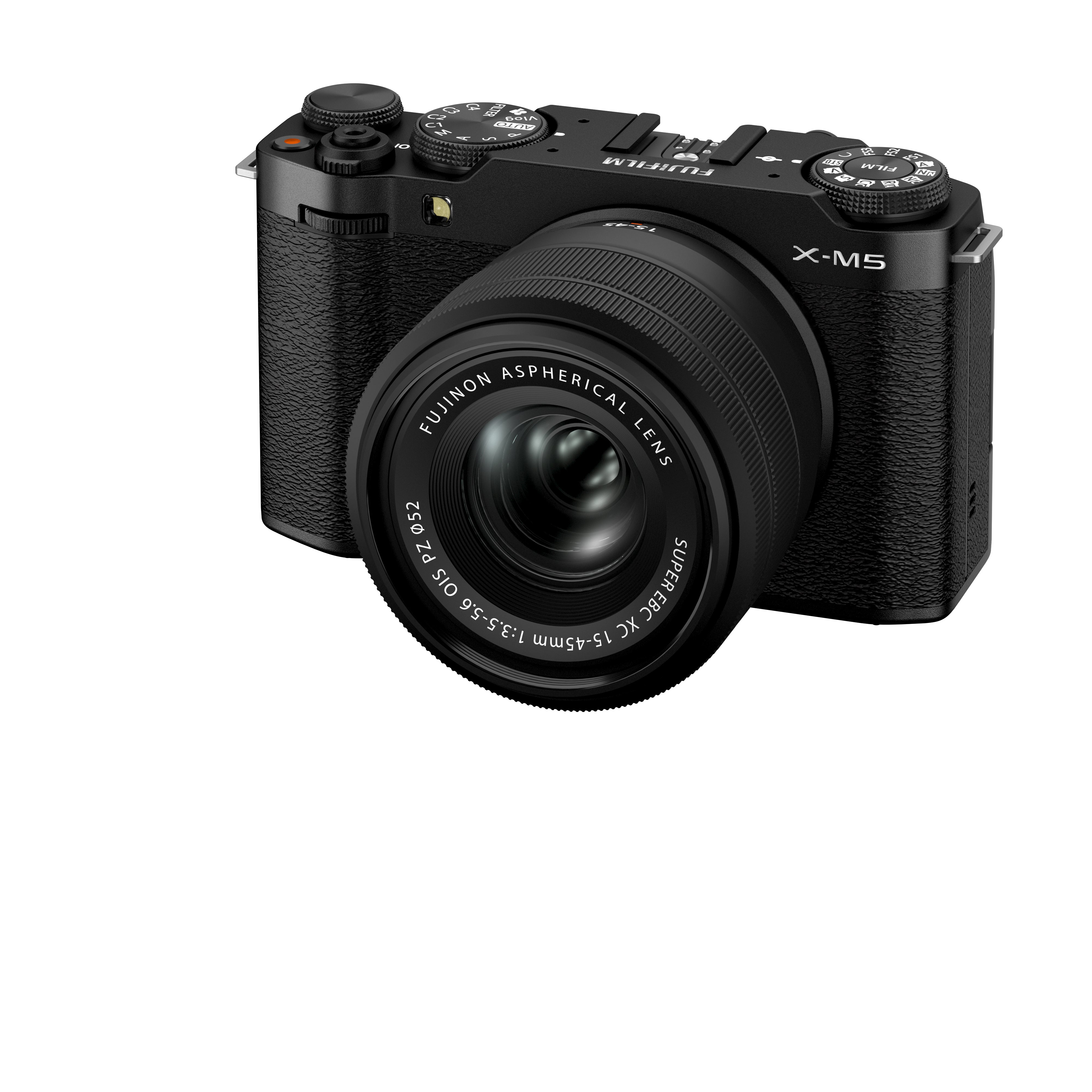 FUJIFILM X-M5 Mirrorless Digital Camera with 15-45mm f/3.5-5.6 Lens Kit (Black) - Perfect for Travel Photography, Vlogging & Street Shooting