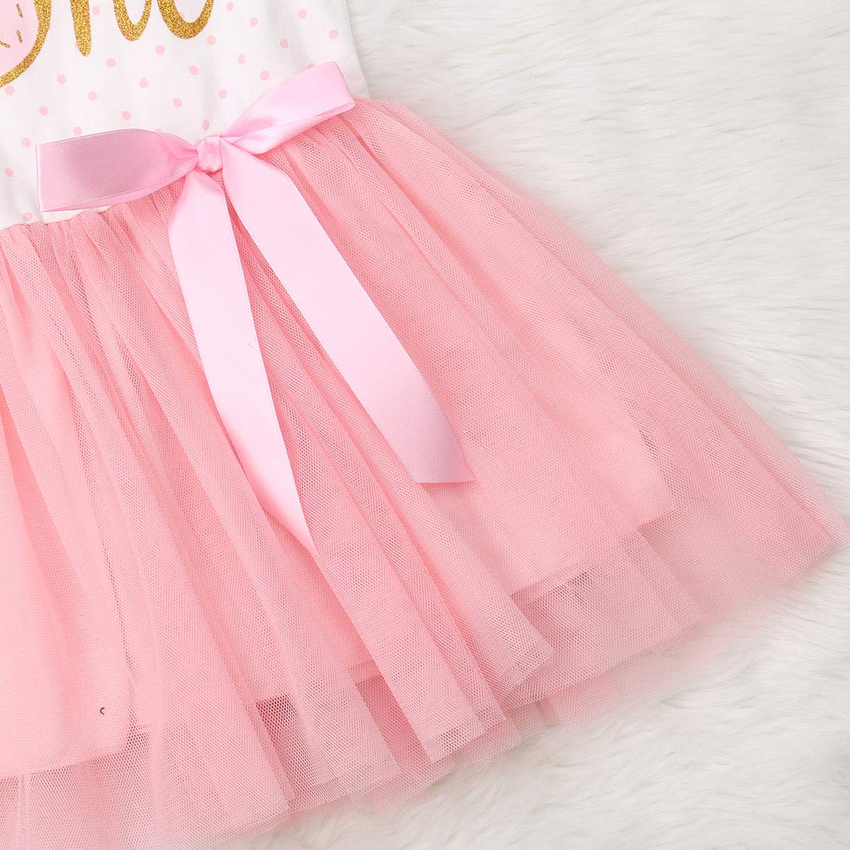 Newborn Baby Girls Pink Striped Tutu Dress & Headband 2Pcs Set - First Birthday Outfit, Casual Donut Print Skirt for Photoshoots, Parties & Special Occasions
