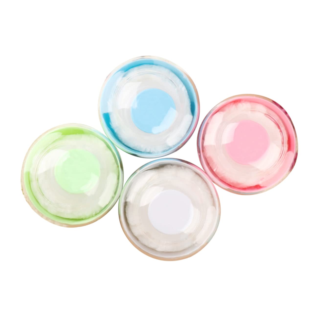 Baluue 4-Piece Powder Puff Case Set - Makeup Powder Puff Holder & Milk Container for Loose & Pressed Powder - Perfect for Travel, Home, and Professional Makeup Kits