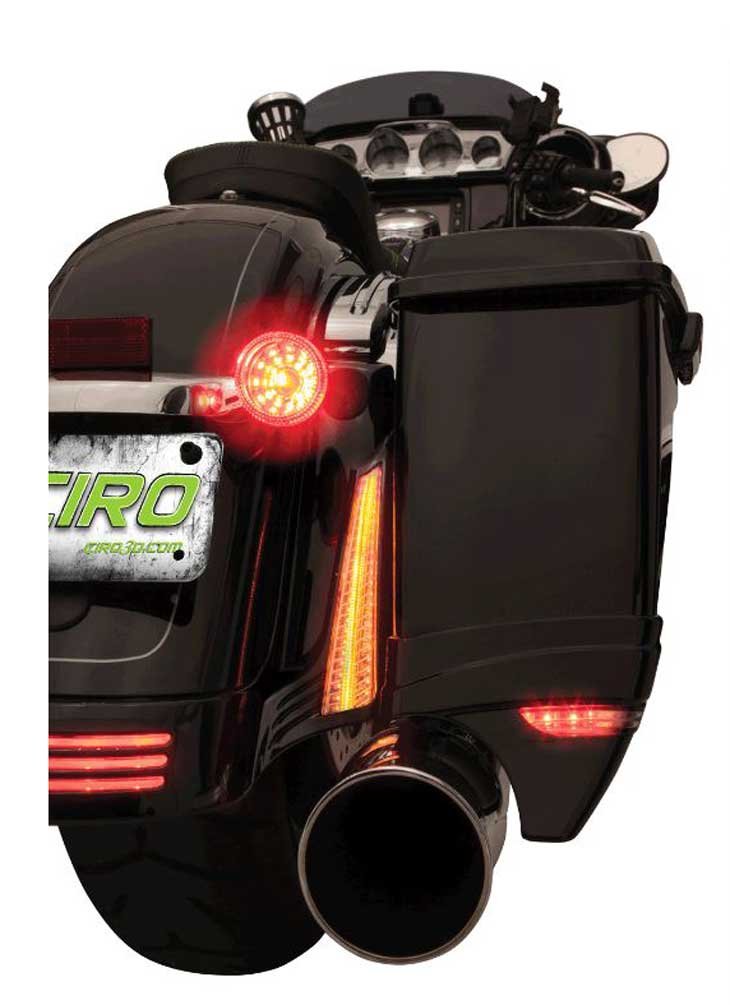 14-Up Harley Street Glide & Road Glide LED Filler Panel Lights - Ciro 40023 Black | Motorcycle Customization & Night Riding Safety