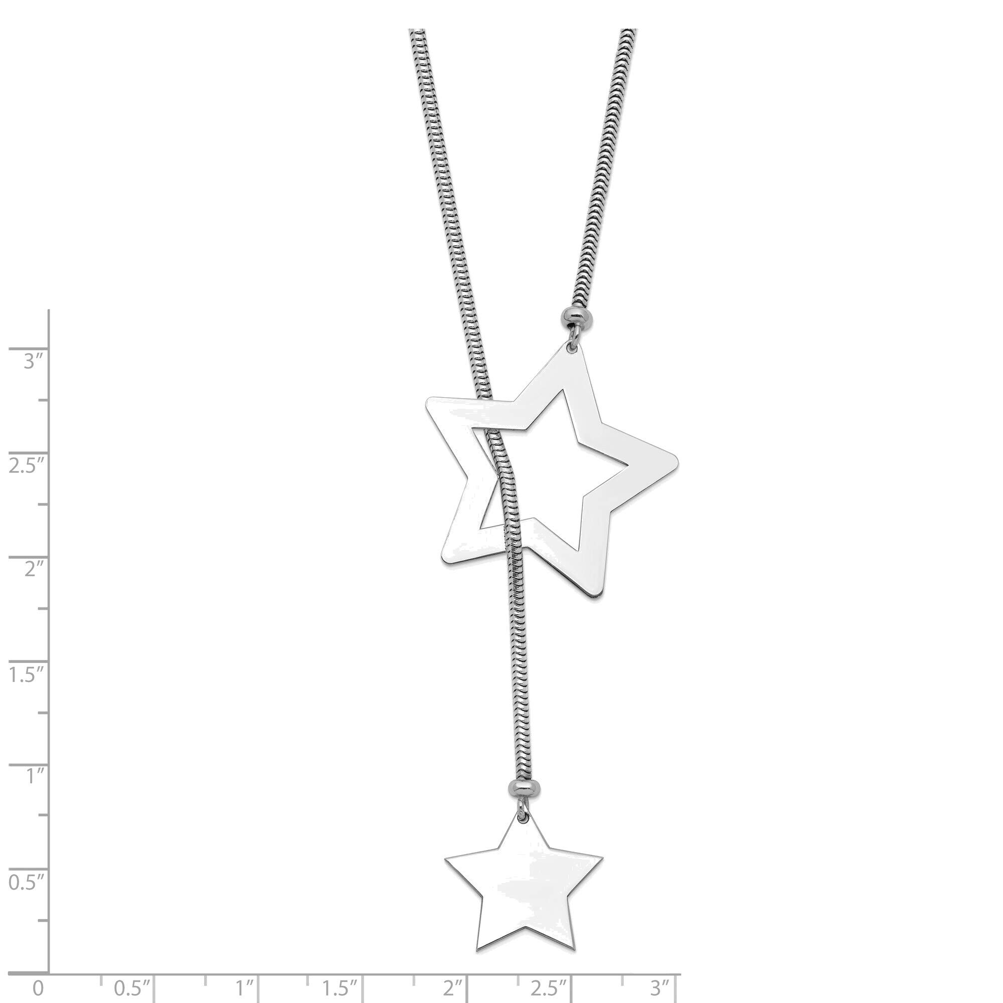 Sterling Silver Star Necklace for Women - Elegant Cable Wrap Jewelry for Daily Wear