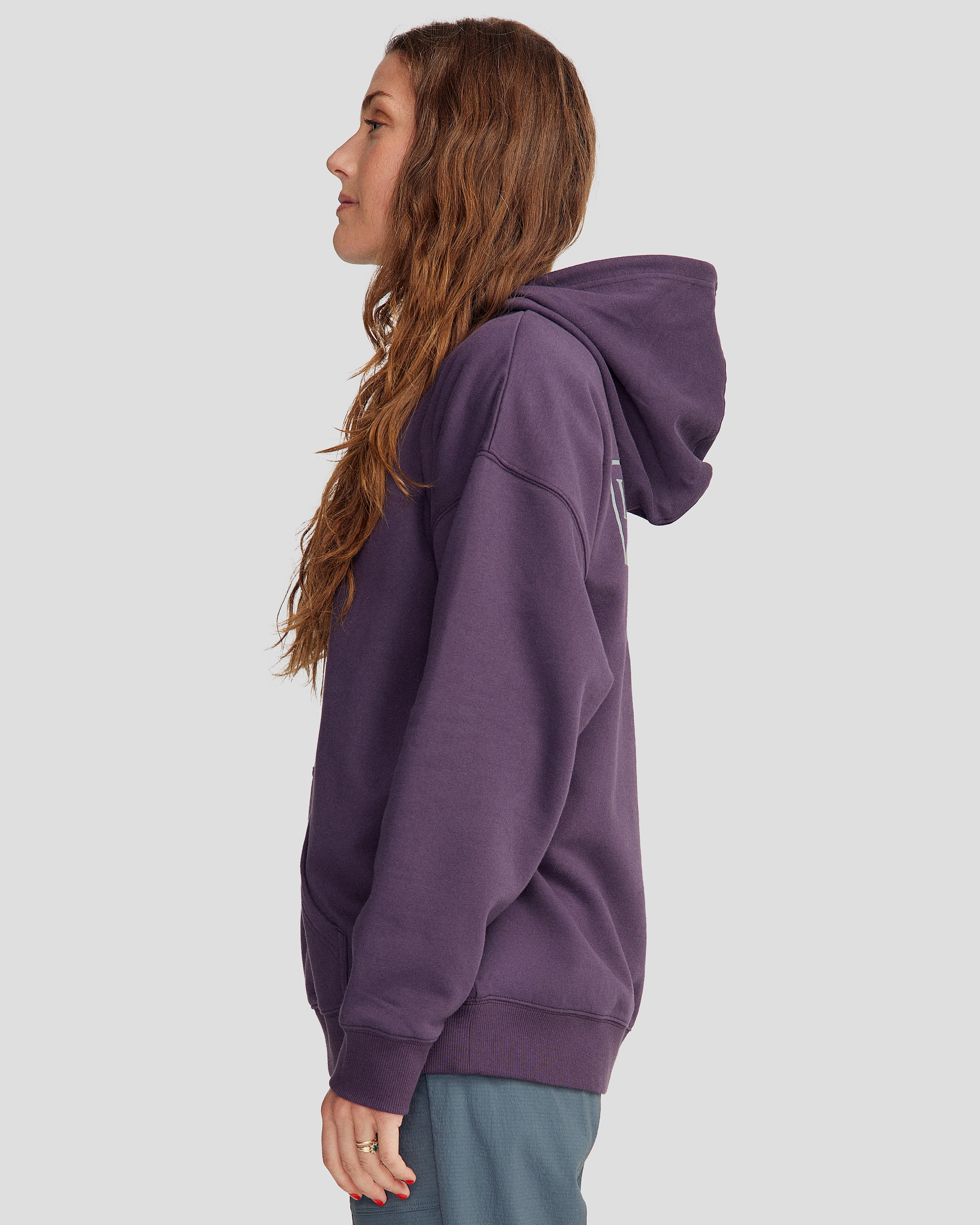 Heritage Logo Women's Slouchy Brushed Fleece Hoodie - Cozy Pullover Sweatshirt for Casual Wear & Lounge Outfits