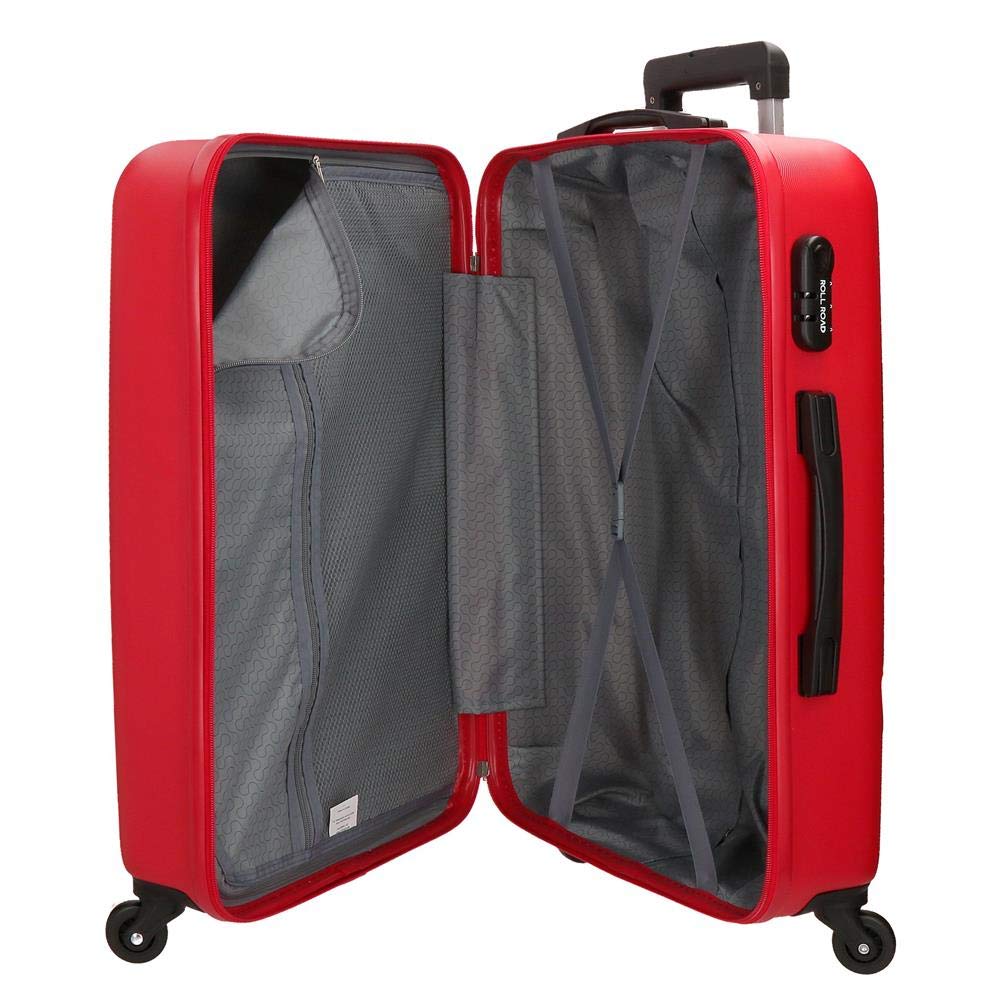 Set of 2 Red 65cm Luggage Suitcases - Perfect for Travel, Vacation & Business Trips