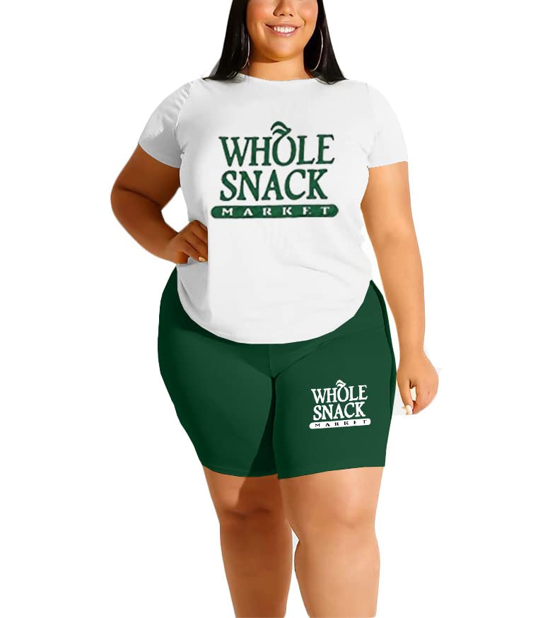 THLAI Women's Plus Size Summer Two Piece Outfits - Short Sleeve Top & Shorts Set | Cute Casual Outfits for Beach, Vacation & Everyday Wear