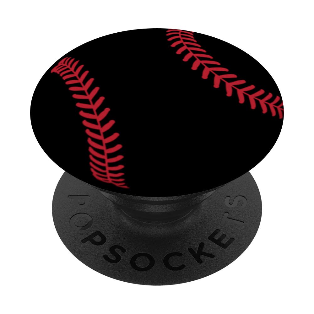 Black & Red PopSockets - Baseball Themed Phone Grip & Stand - Perfect Gift for Baseball Fans - Use for Phone, Tablet, and Camera Stability