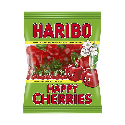 Haribo Happy Cherry Gummy Candy - 2 Bags (200g Each) | Delicious Fruit-Flavored Soft Chews for Parties, Snacking & Gift Giving