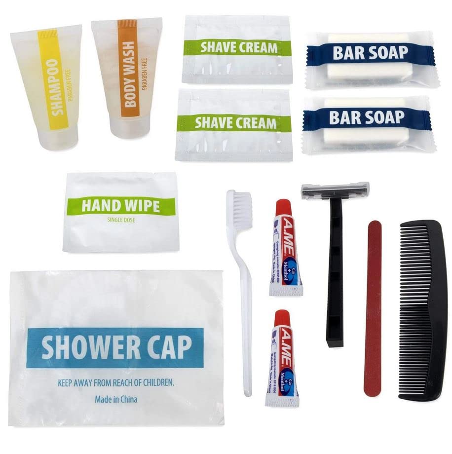 48-Pack Bulk Hygiene Kits - 15-Piece Travel Toiletry Sets for Hotels, Shelters & Homeless Donations | Essential Hygiene Supplies for Travel, Emergency Preparedness & Charity Care Packages