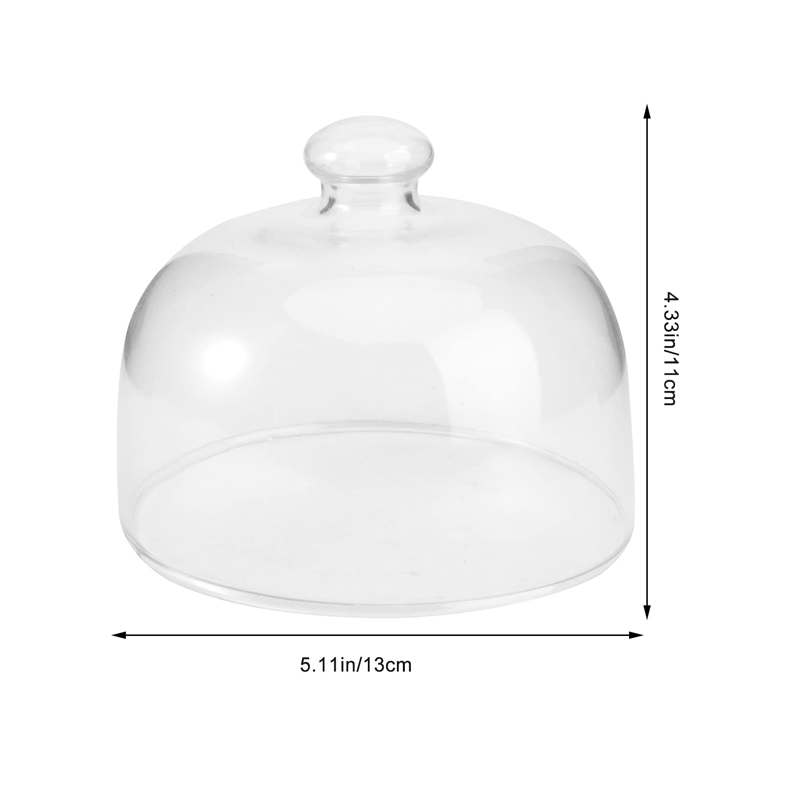 Cabilock 10-Inch Clear Glass Cake Dome with Lid - Round Cake Cover for Baking, Dessert Display, and Food Protection - Perfect for Home Kitchen, Party Serving, and Bakery Showcase