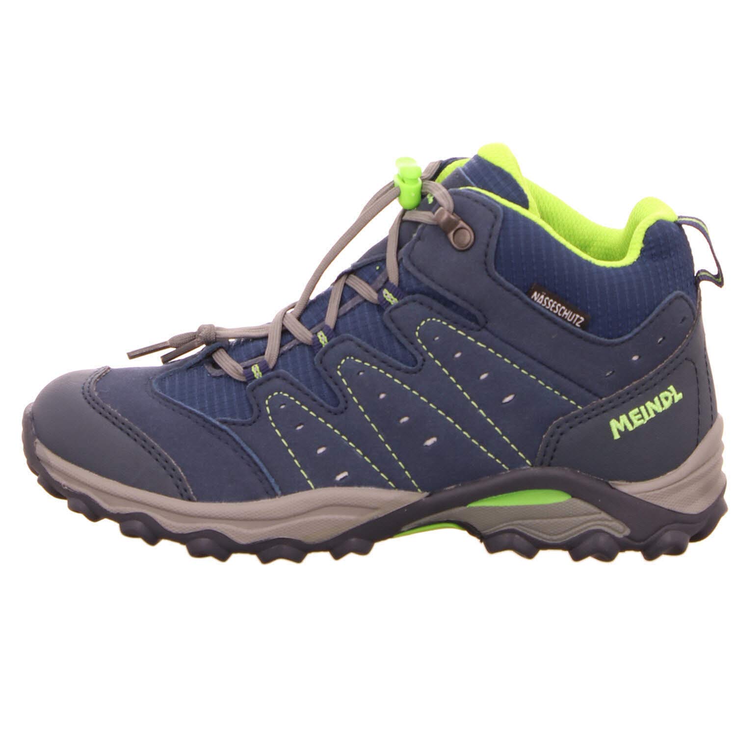 Meindl Boys Kids Lace-up Hiking Boots Waterproof Outdoor Shoes Blue/Lemon Tuam Jr. Size 28.0 EU - Perfect for Hiking, Camping & Outdoor Adventures