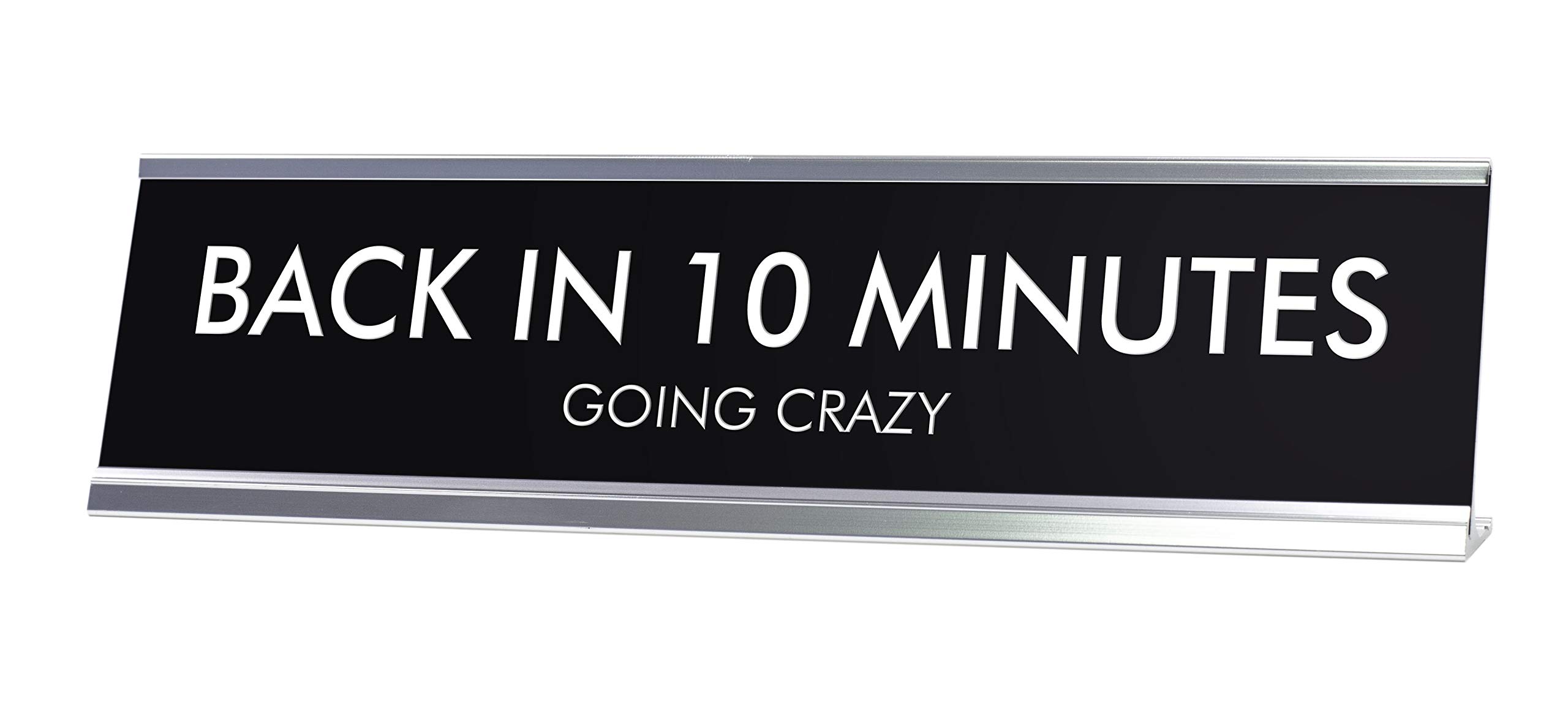Funny 'Back in 10 Minutes' Novelty Desk Sign by LITA - Perfect for Office Humor, Break Room Decor & Gag Gifts