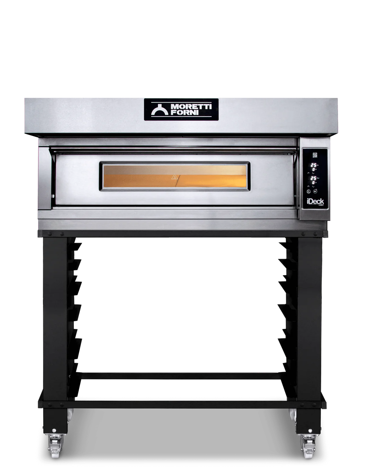 AMPTO iDeck Electric Pizza Oven - Commercial 1 Deck Electric Control Pizza Maker (105 x 65 cm Chamber) - Perfect for Restaurants, Pizzerias & Catering Businesses