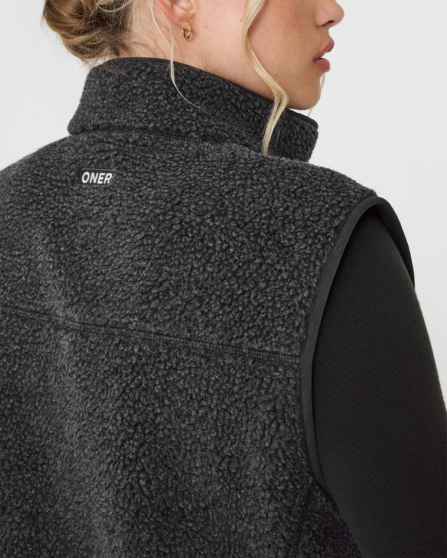 Men's Lightweight Fleece Vest - Zip-Up Washed Grey Gilet for Outdoor Hiking & Casual Wear