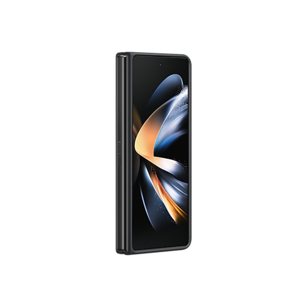 Samsung Galaxy Z Fold4 Leather Phone Case - Premium Black Protective Cover for Work, Travel & Everyday Use