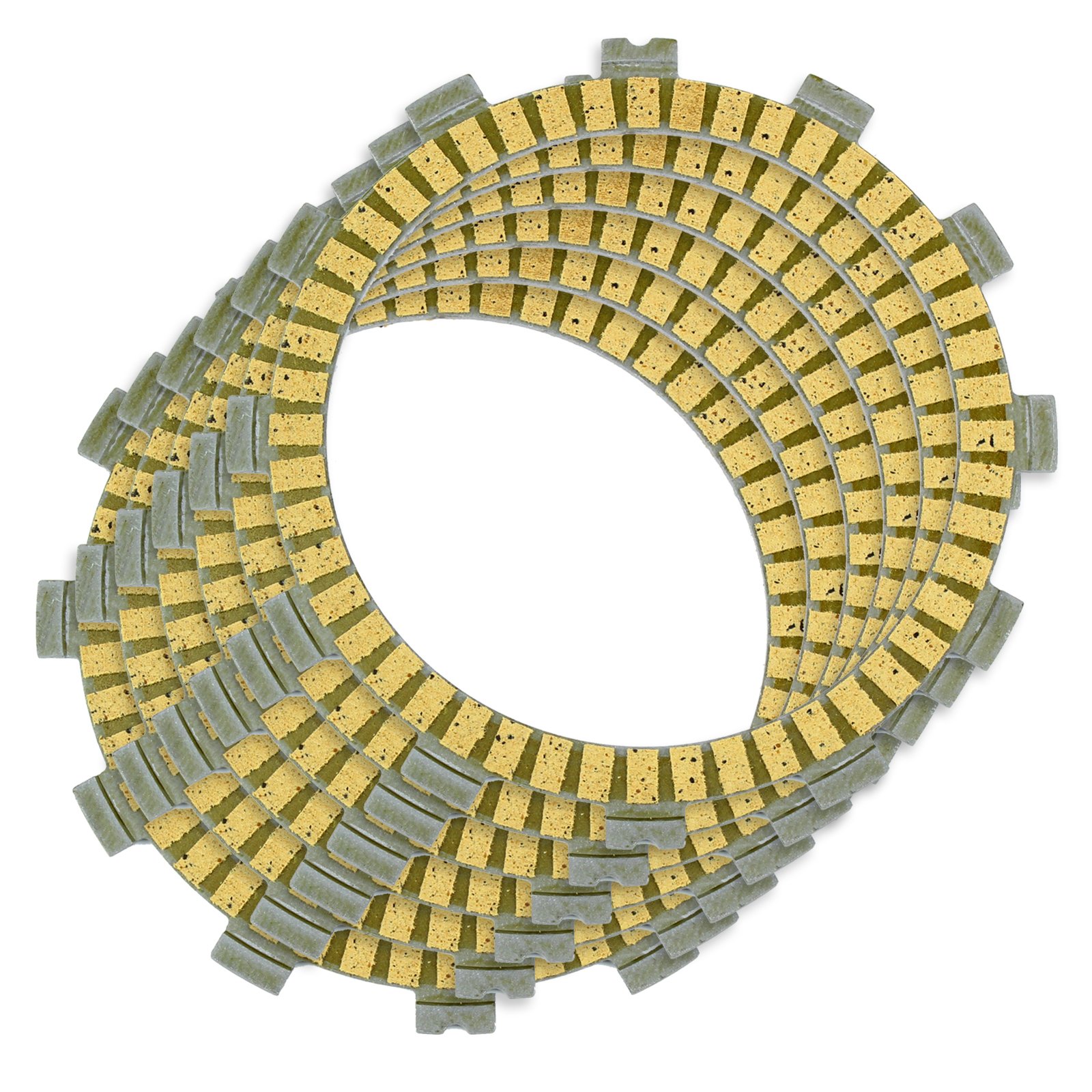Caltric Clutch Friction Plate for Suzuki LT250R Quad Racer 250 (1985-1986) - 6 Plates | Durable Replacement Part for Off-Road & ATV Performance