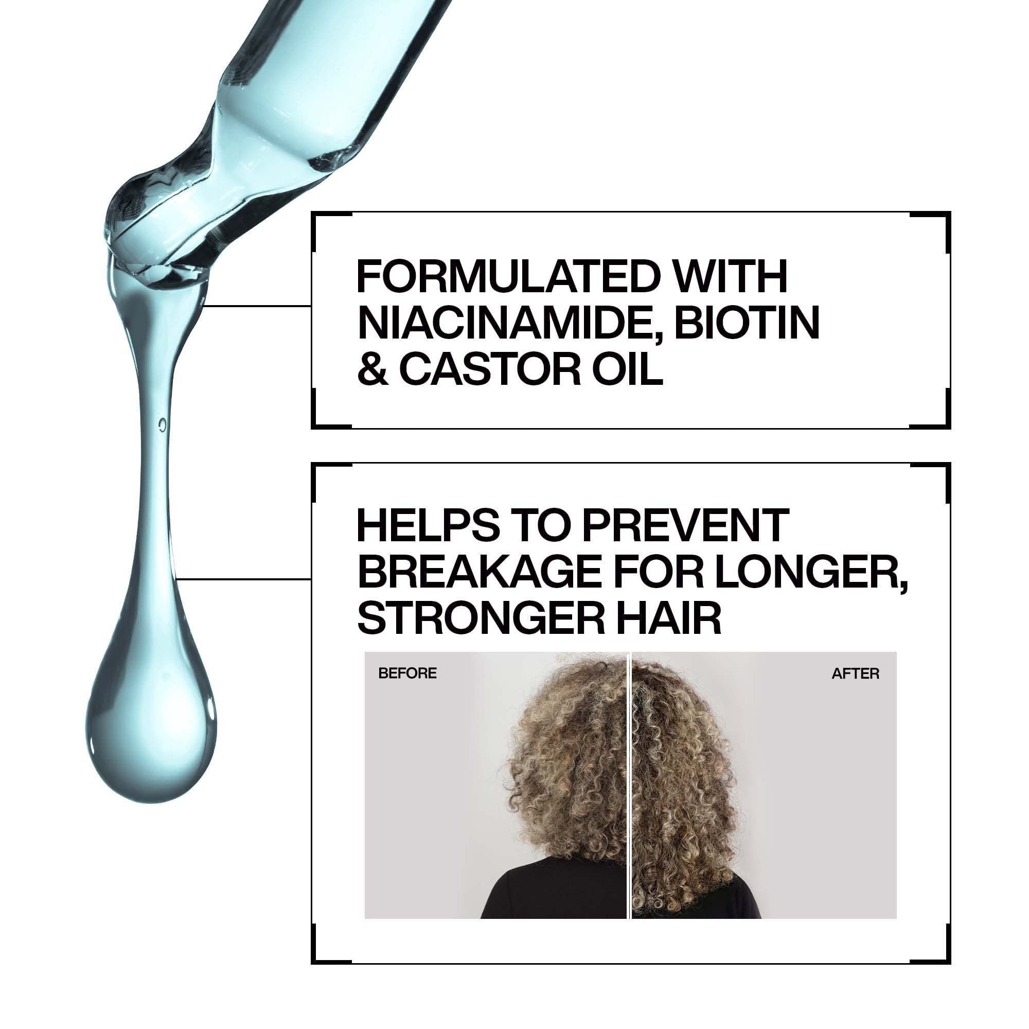 Redken Extreme Length Triple Action Treatment Mask - Biotin & Niacinamide Infused Rinse-Out Hair Mask for Damaged Hair | Deep Conditioning Treatment for Long & Strong Hair | Perfect for Salon & Home Use