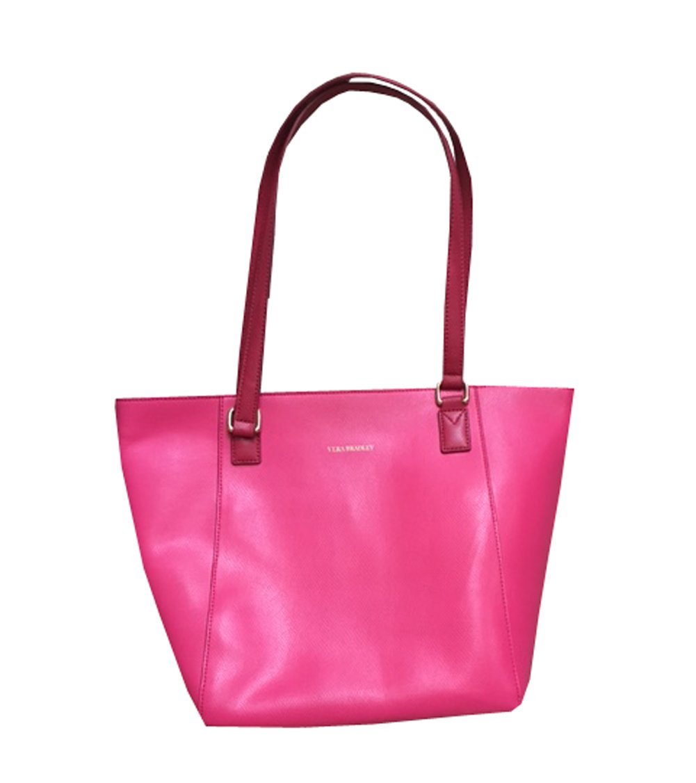 Vera Bradley Genuine Leather Small Ella Tote Handbag for Women - Stylish & Durable Rouge Crossbody Purse for Work, Travel & Everyday Use