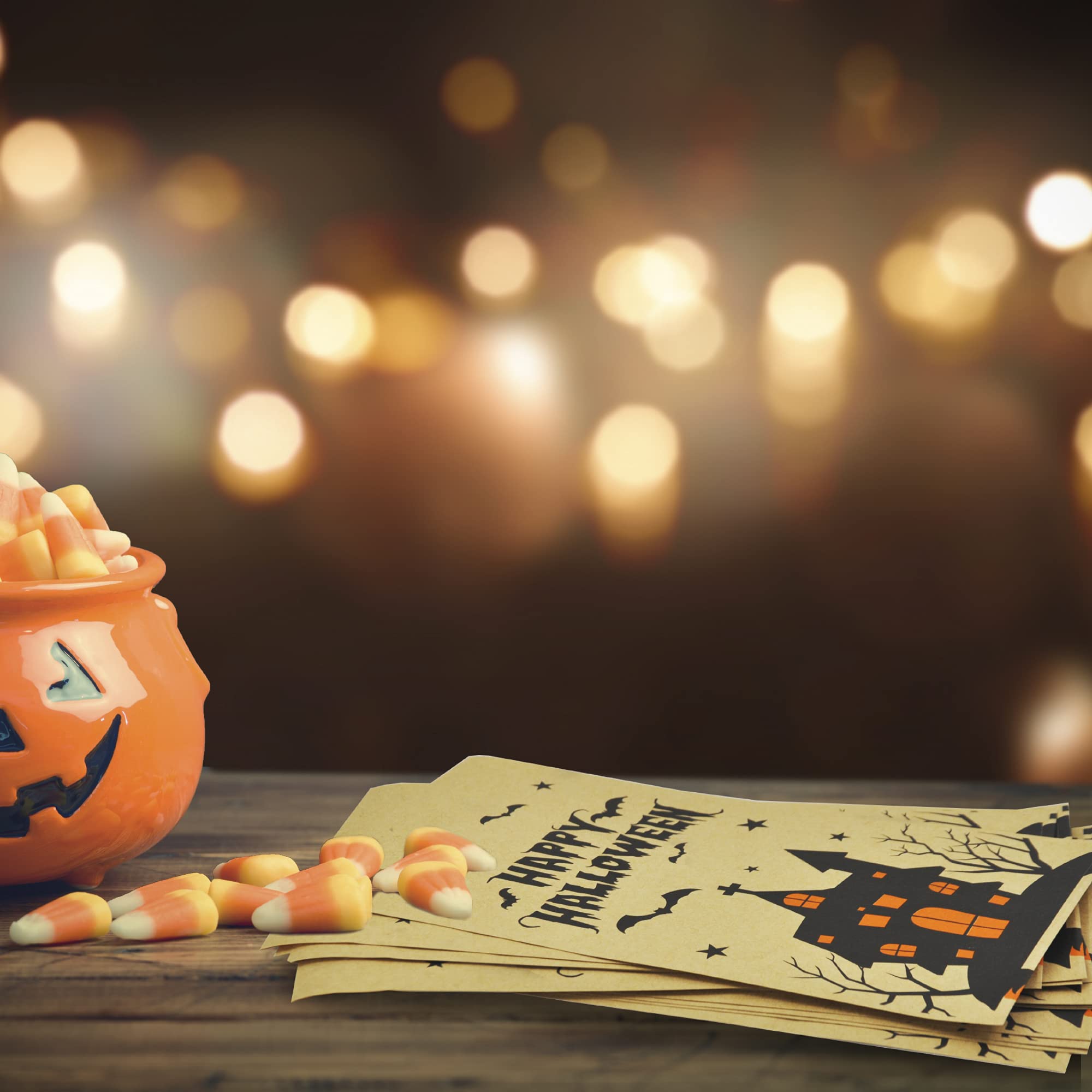 80PCS Halloween Treat Bags for Trick or Treating - Durable Candy Bags for Halloween Parties, School Events & Classroom Treats - Perfect for Kids Costume Parties & Neighborhood Trick or Treating